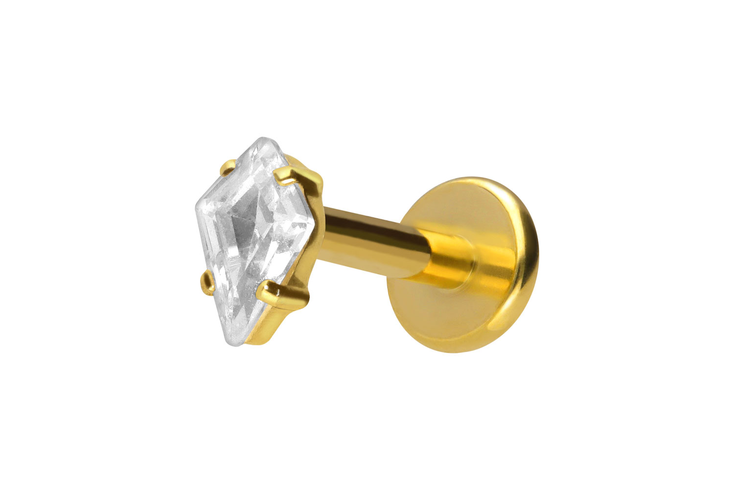 Titan Labret mit Push Fit KRISTALLRAUTE